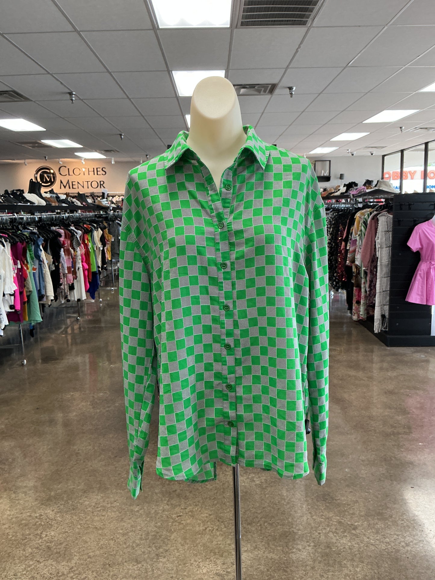 Top Ls By Bailey Rose In Green & Grey, Size:Xs
