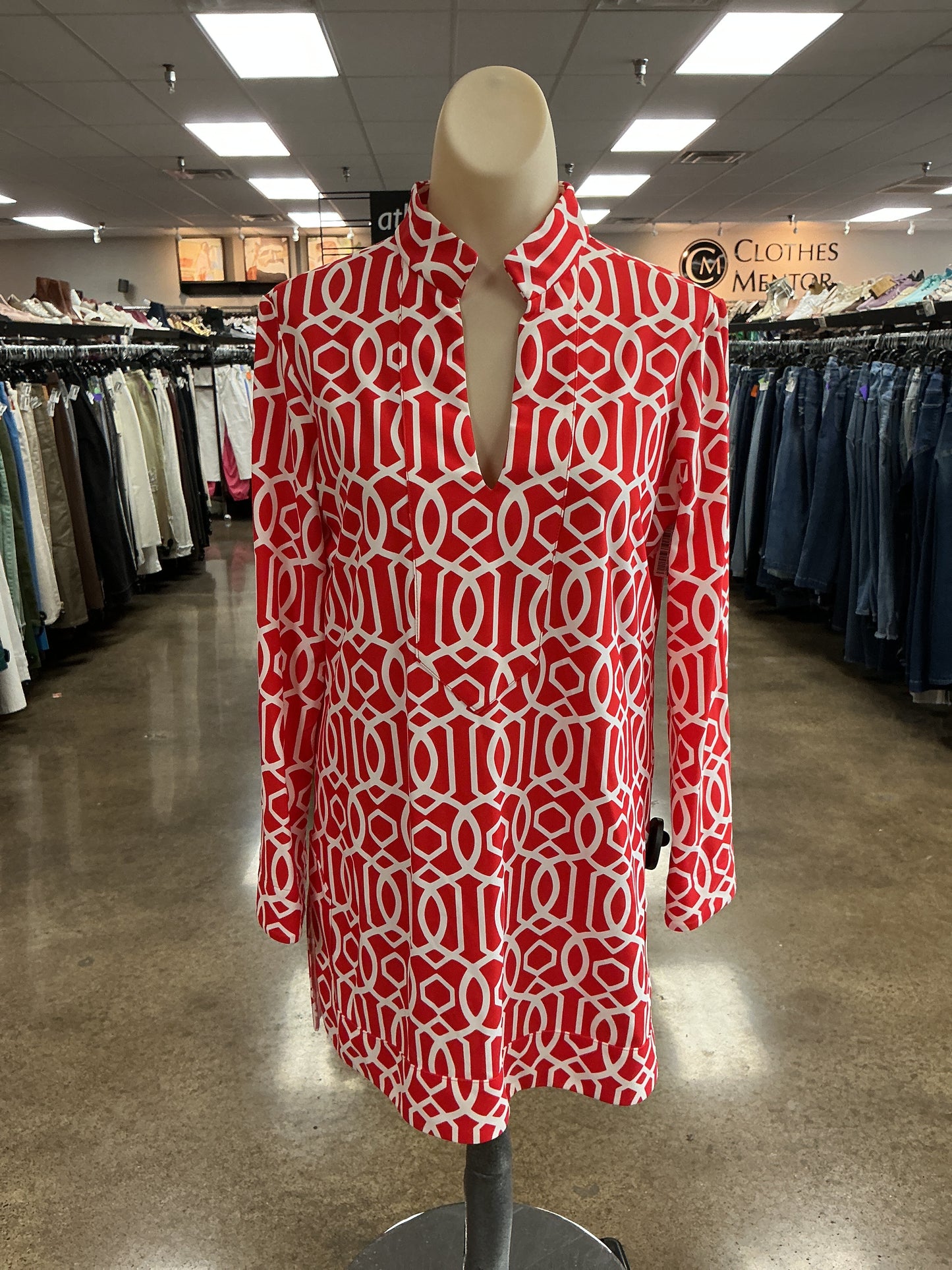Top Ls By Jude Connally In Red & White, Size:M