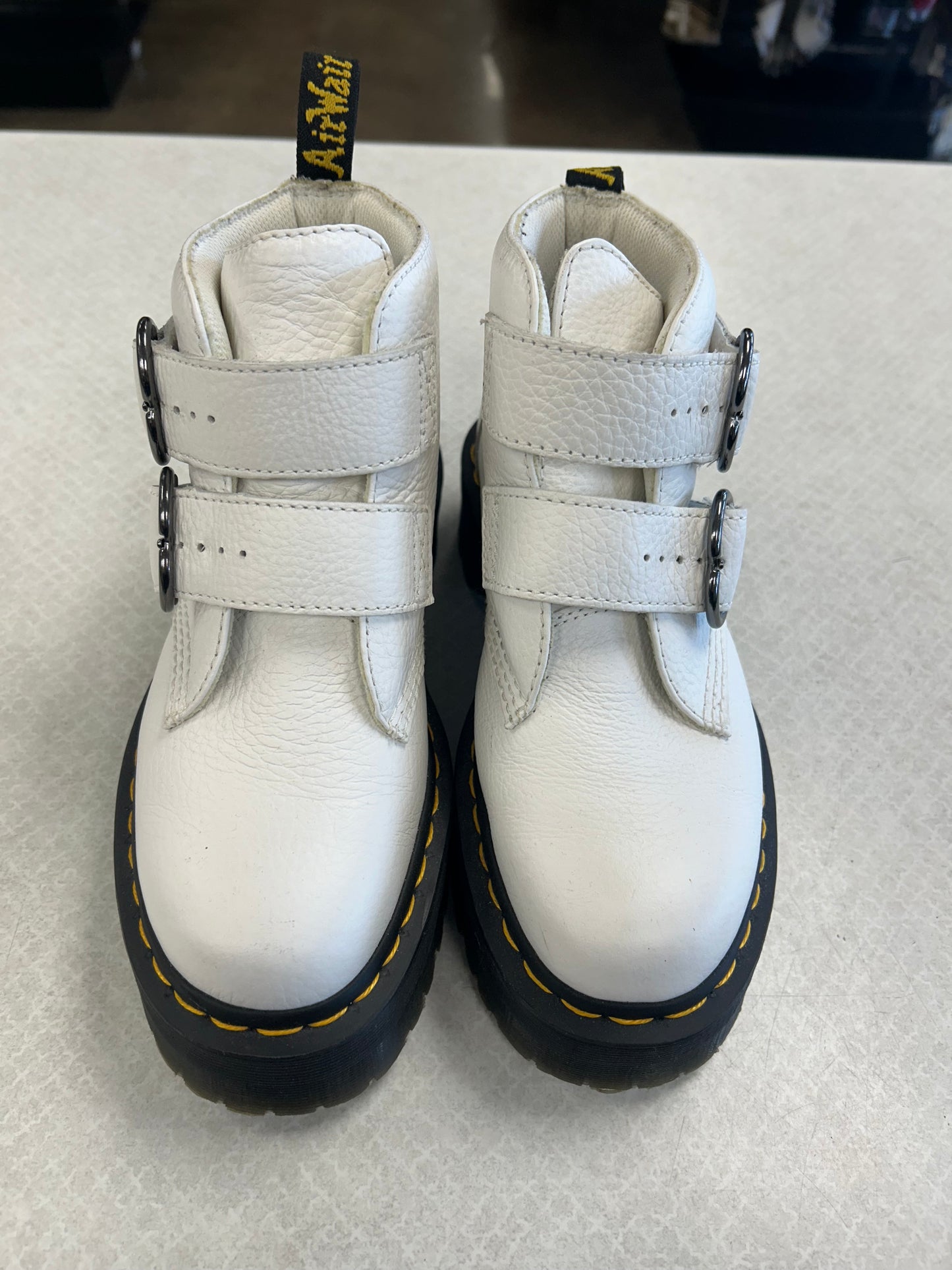 Boots Ankle Flats By Dr Martens In White, Size:8