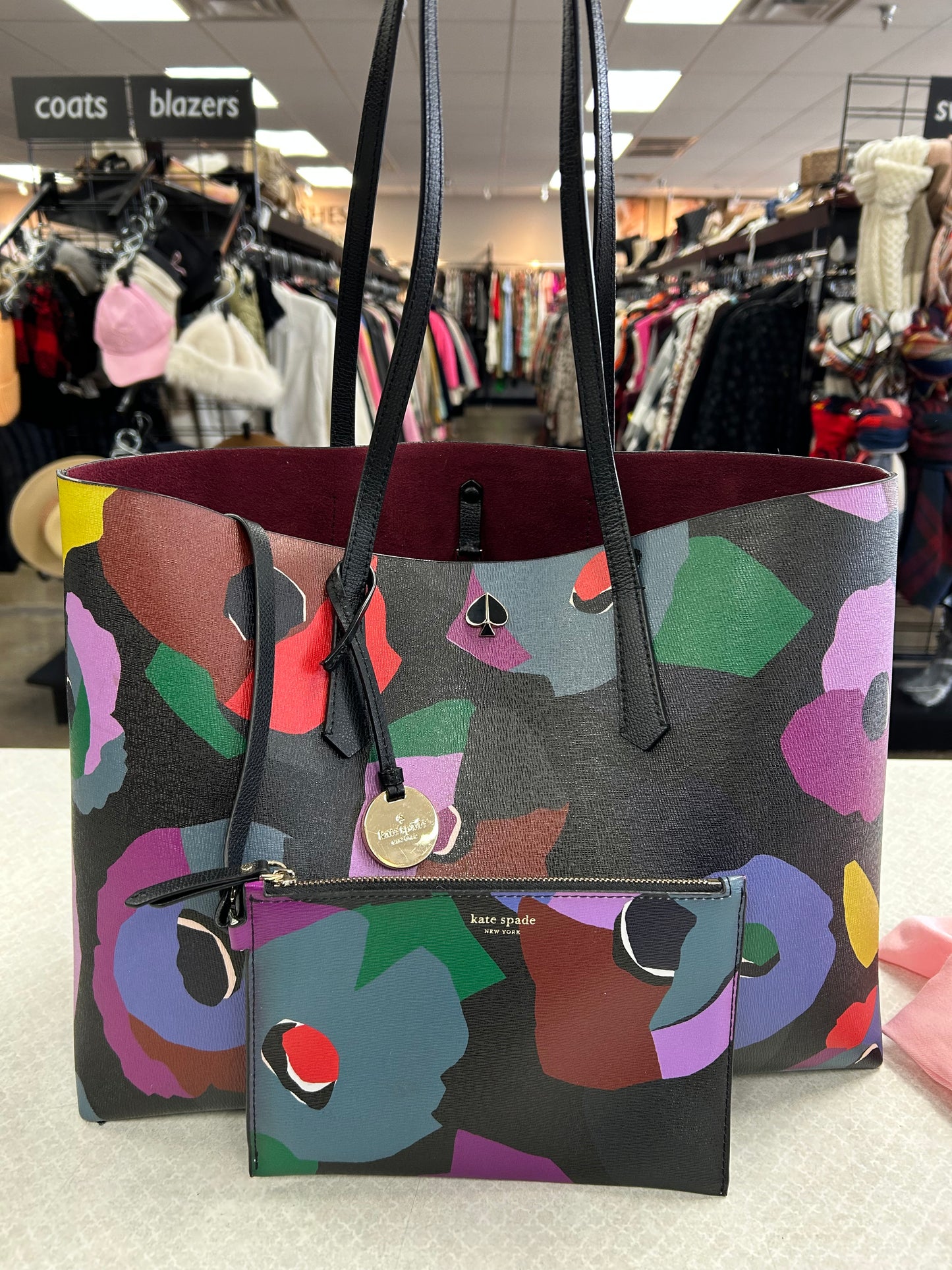 Tote Designer By Kate Spade In Floral Print, Size:Medium