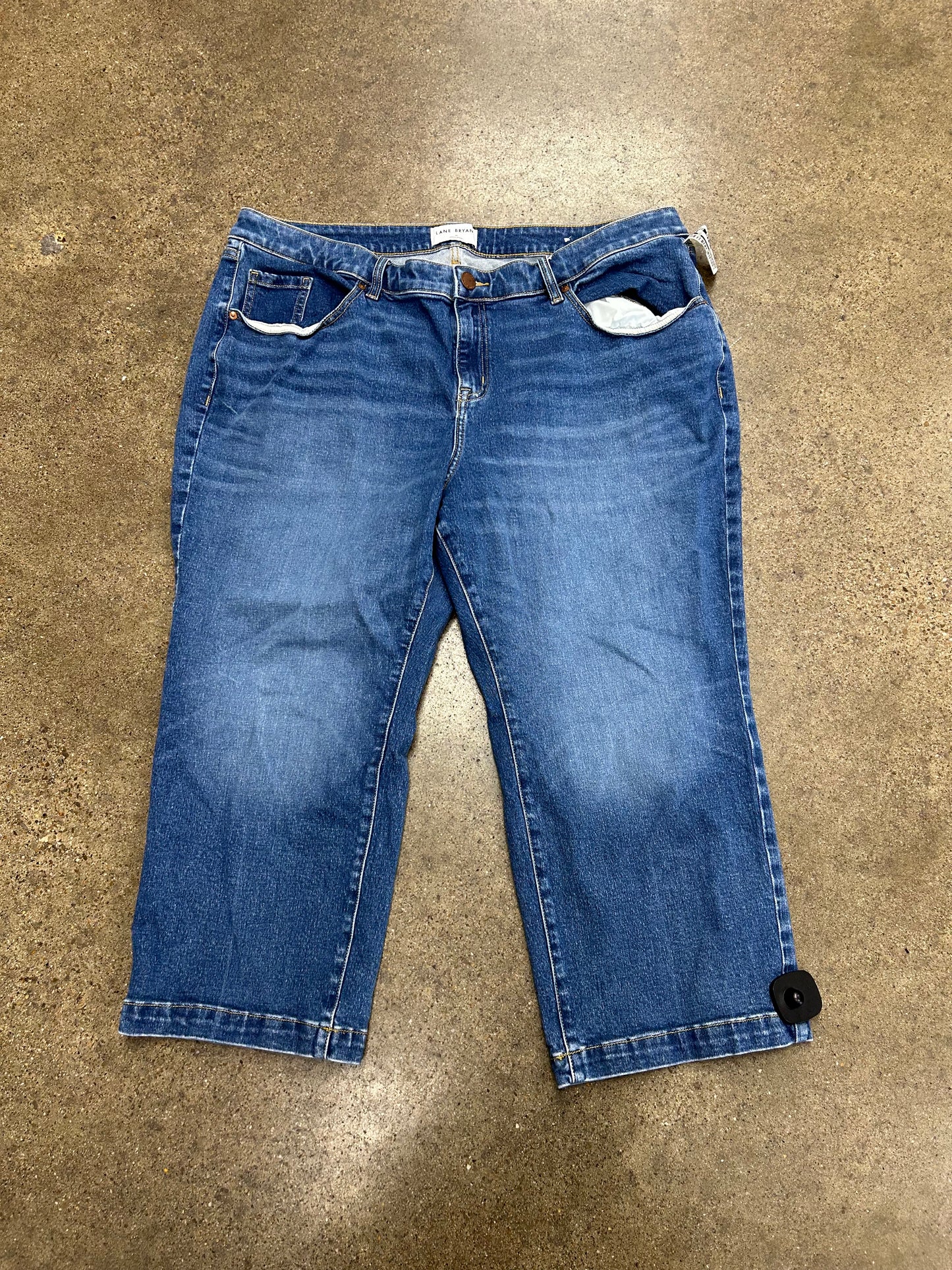 Jeans Cropped By Lane Bryant In Blue Denim, Size:20