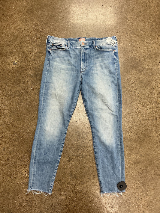 Jeans Skinny By Mother In Blue Denim, Size:16