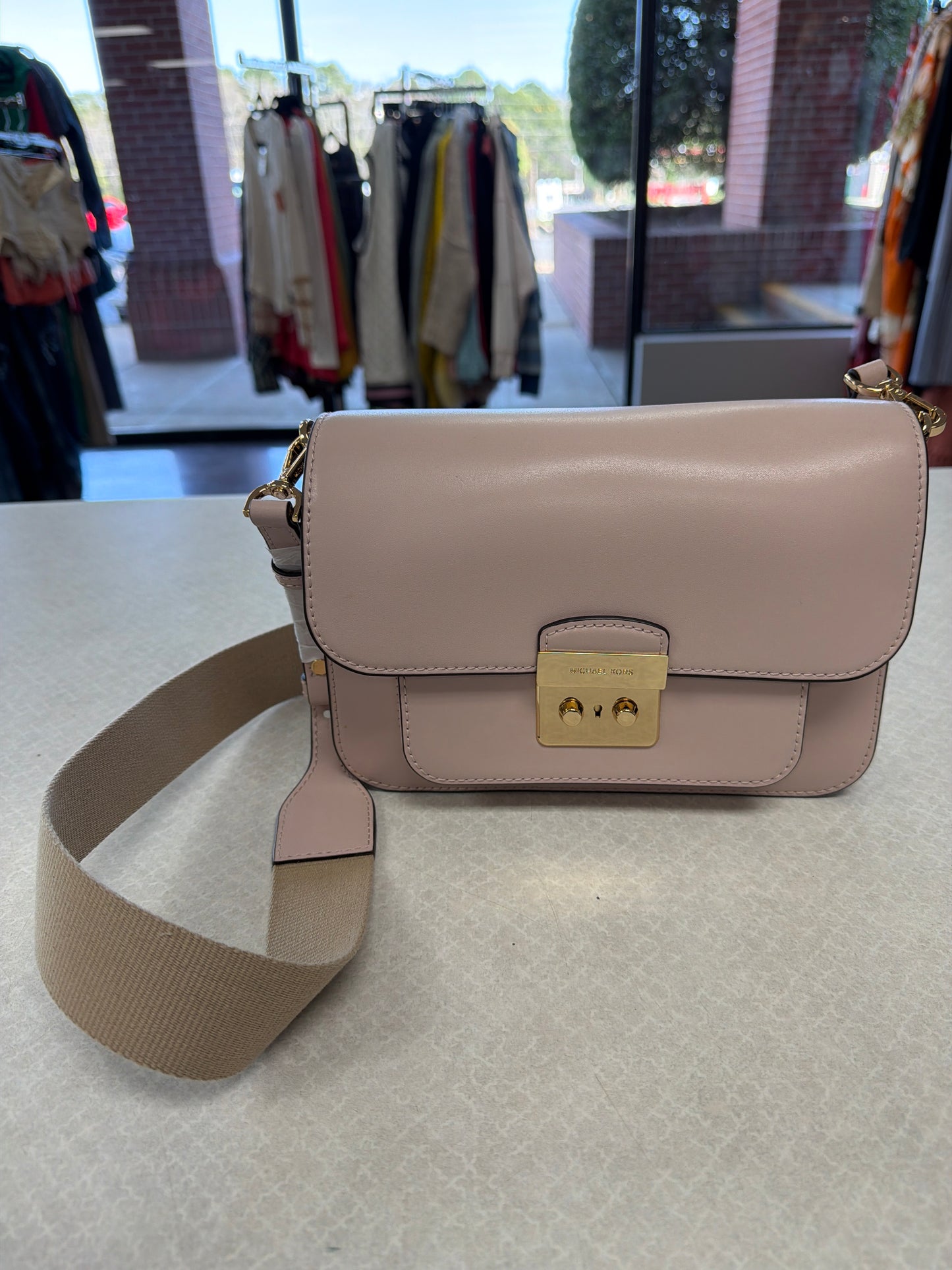 Crossbody Designer By Michael Kors In Pink, Size:Medium