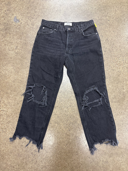 Jeans Boyfriend By We The Free In Black Denim, Size:6