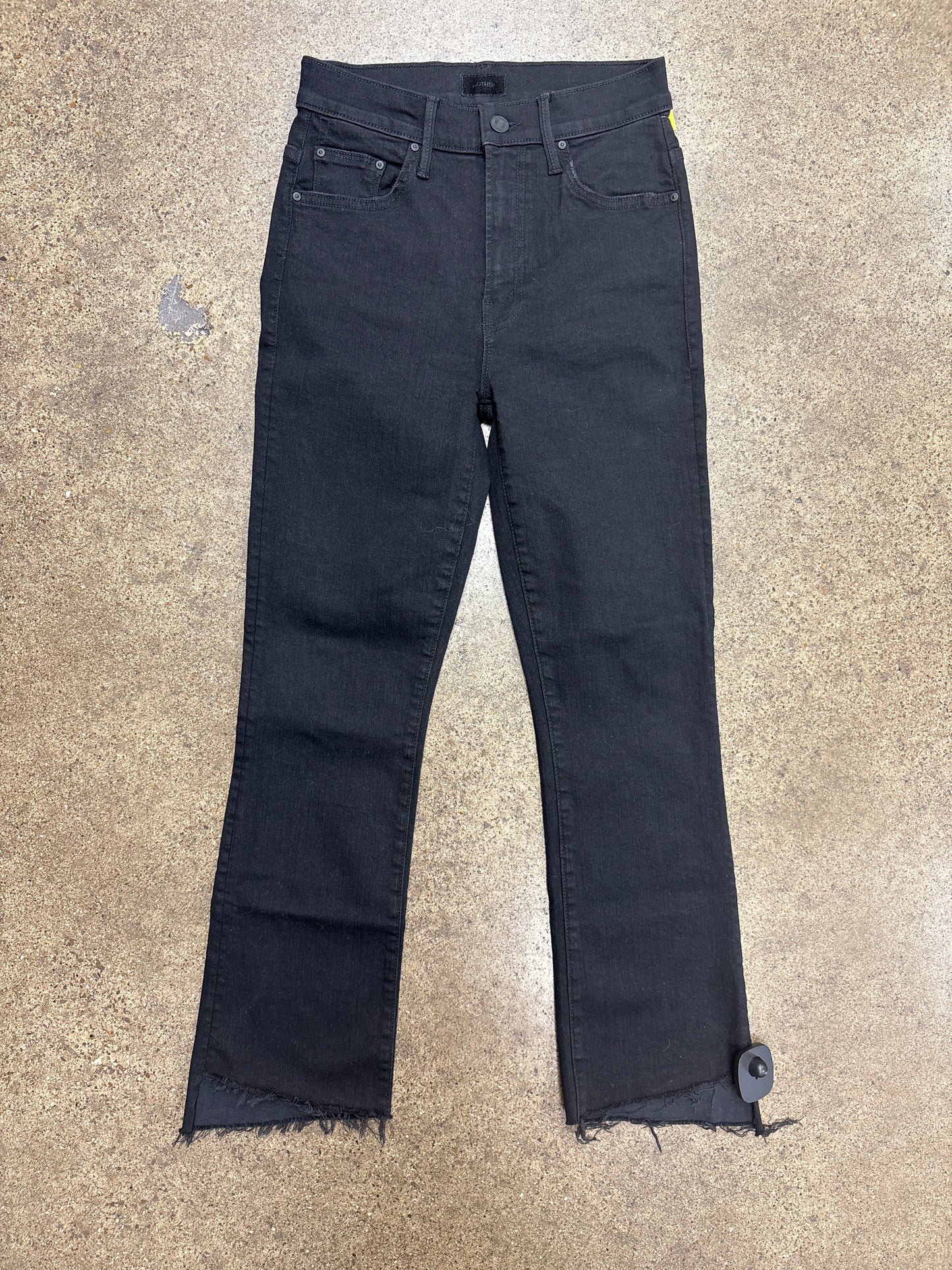 Jeans Straight By Mother In Black Denim, Size:2
