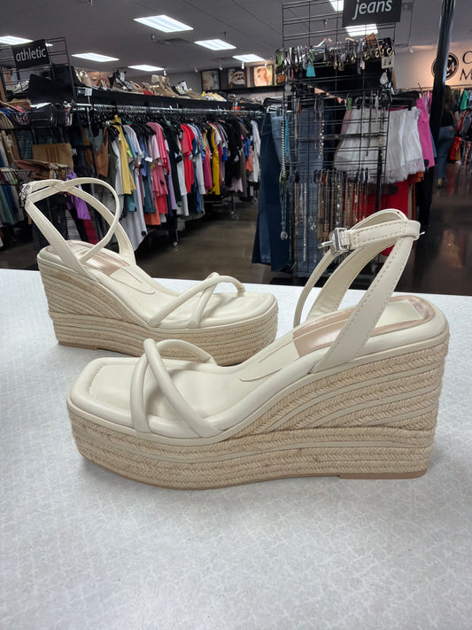 Sandals Heels Wedge By Dolce Vita In Cream, Size:8