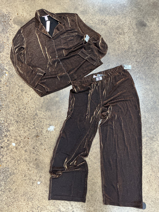 Pajamas 2Pc By Victorias Secret In Gold, Size:L