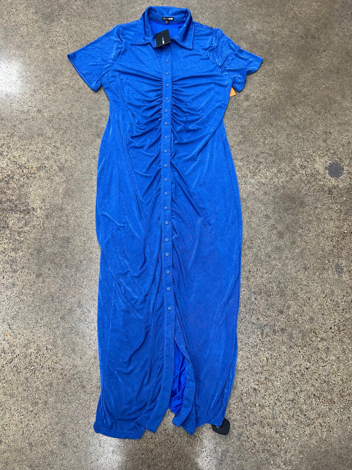 Dress Casual Maxi By Fashion Nova In Blue, Size:3