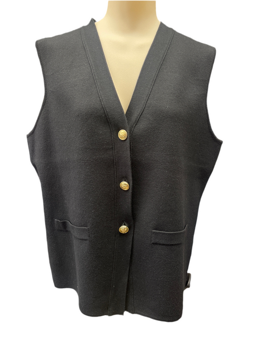 Vest Other By Tahari By Arthur Levine In Black, Size:Xl