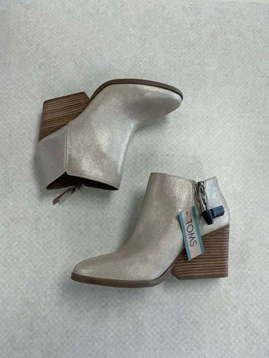 Boots Ankle Heels By Toms In Gold, Size:9