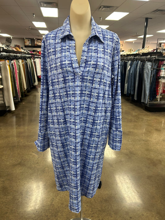 Dress Casual Short By J. McLaughlin In Blue, Size:Xl