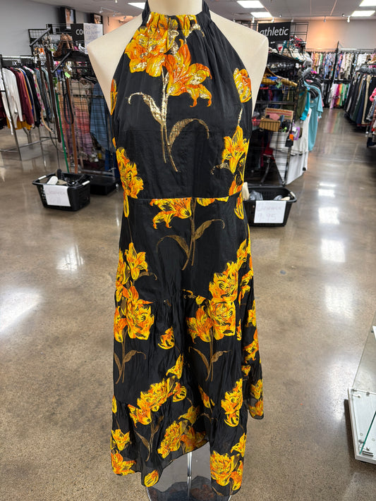 Dress Designer By Milly In Black & Orange, Size:8
