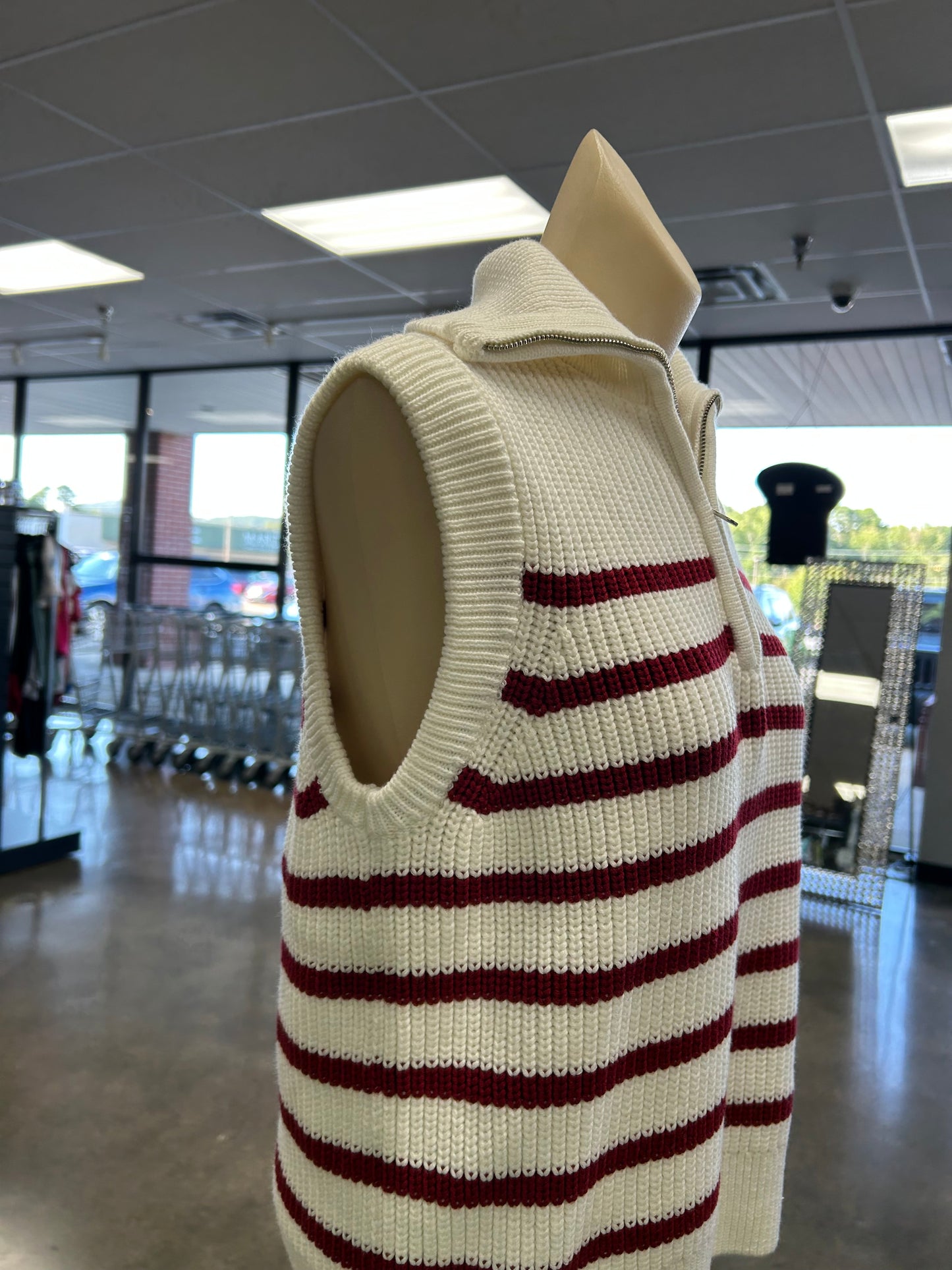 Sweater By English Factory In Cream & Red, Size:S