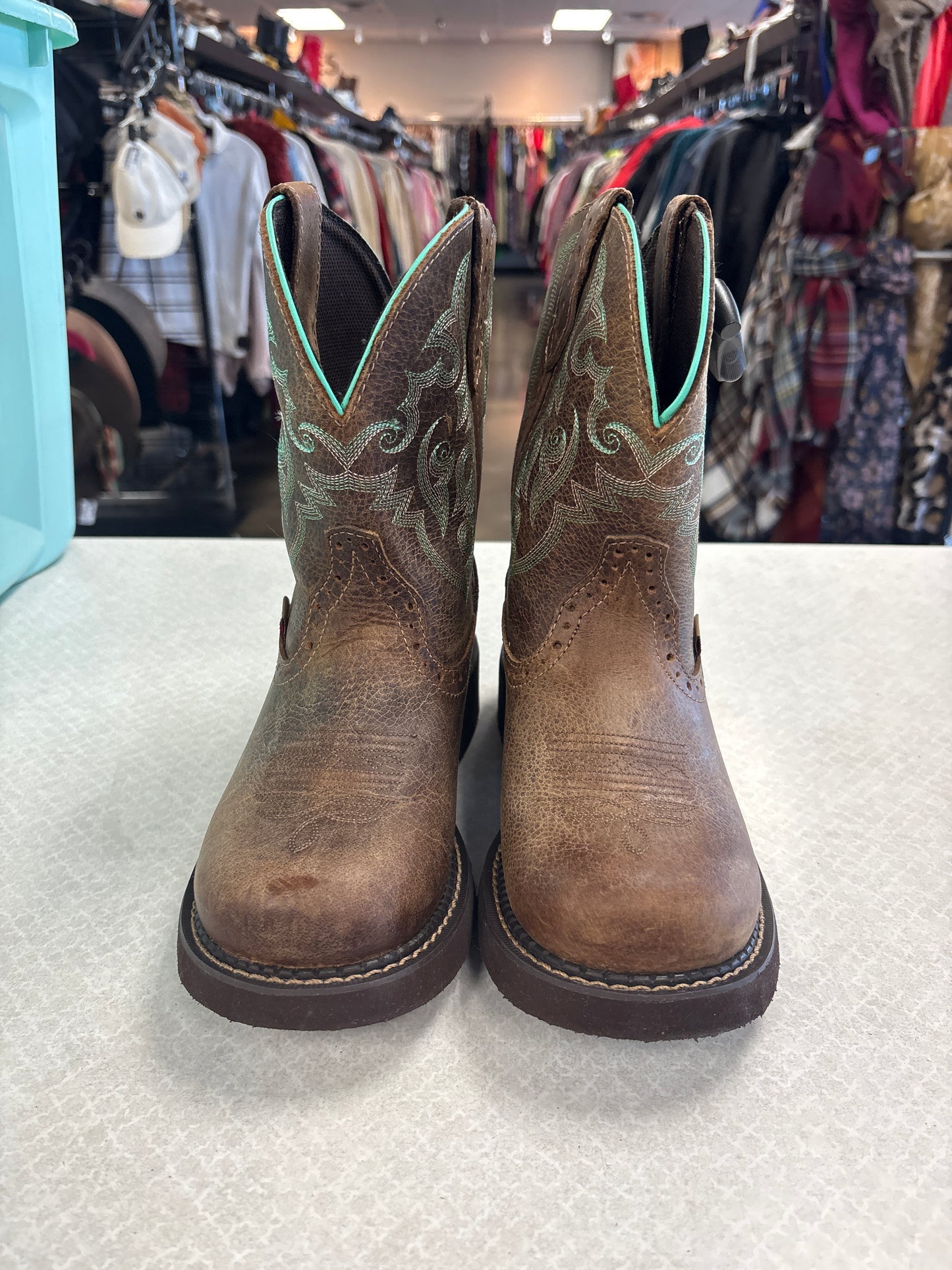 Boots Western By Justin In Tan, Size:7.5