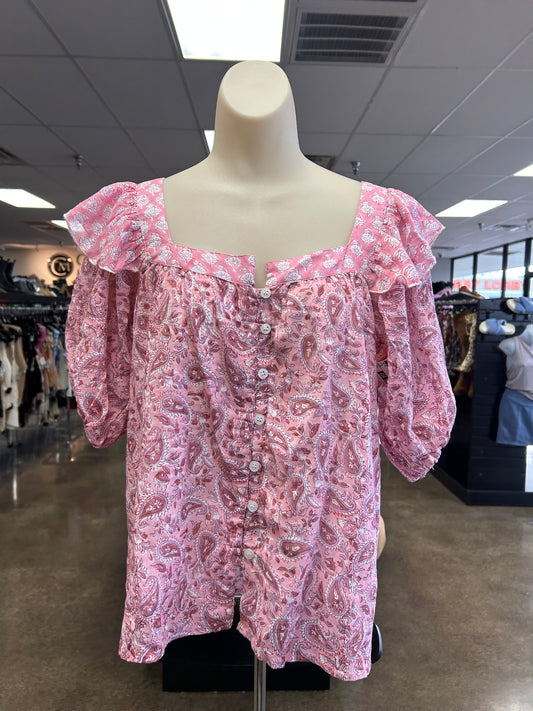 Top Ss By Clothes Mentor In Pink, Size:S