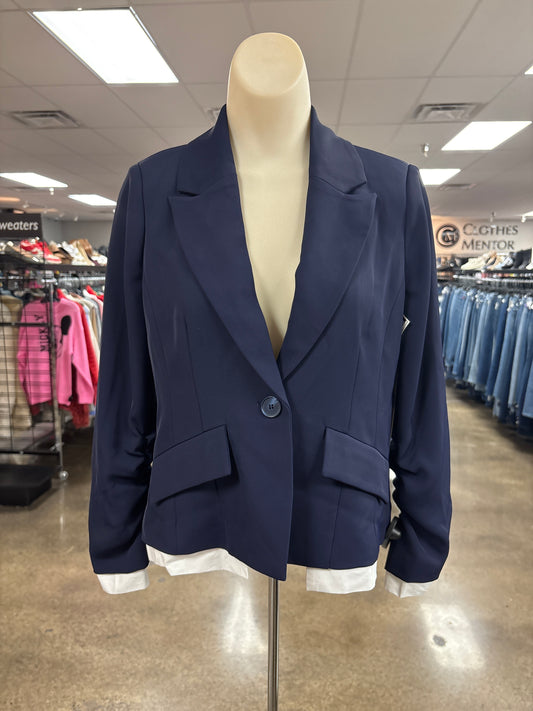 Blazer By   Clothes Mentor In Navy, Size:S