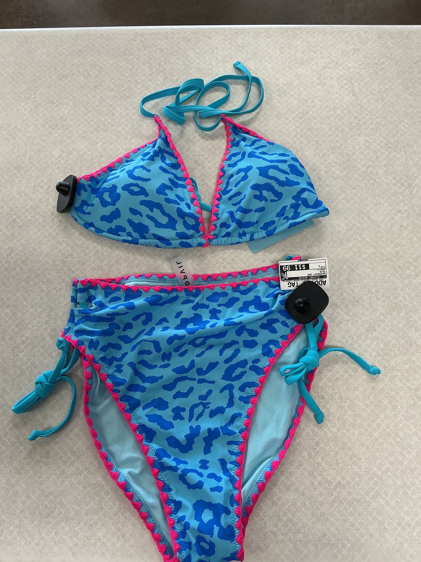 Swimsuit 2Pc By Clothes Mentor In Blue, Size:L
