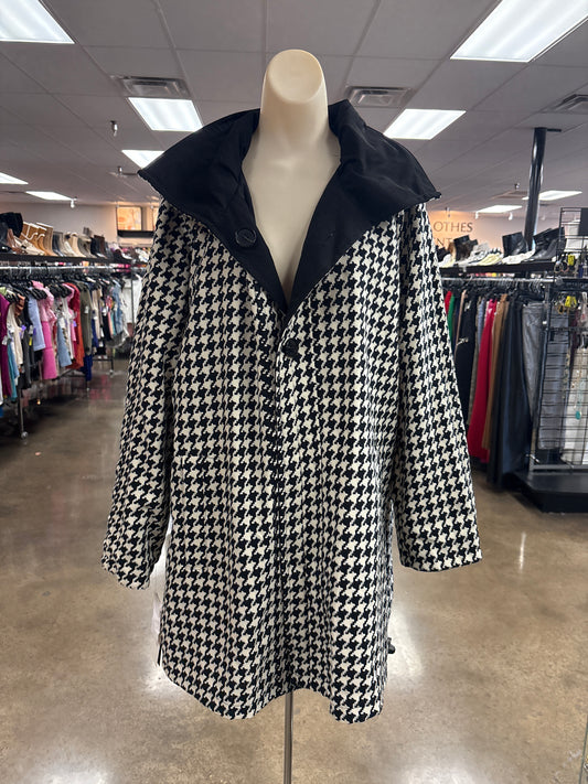 Coat Other By Jones New York In Black & Cream, Size:Xl