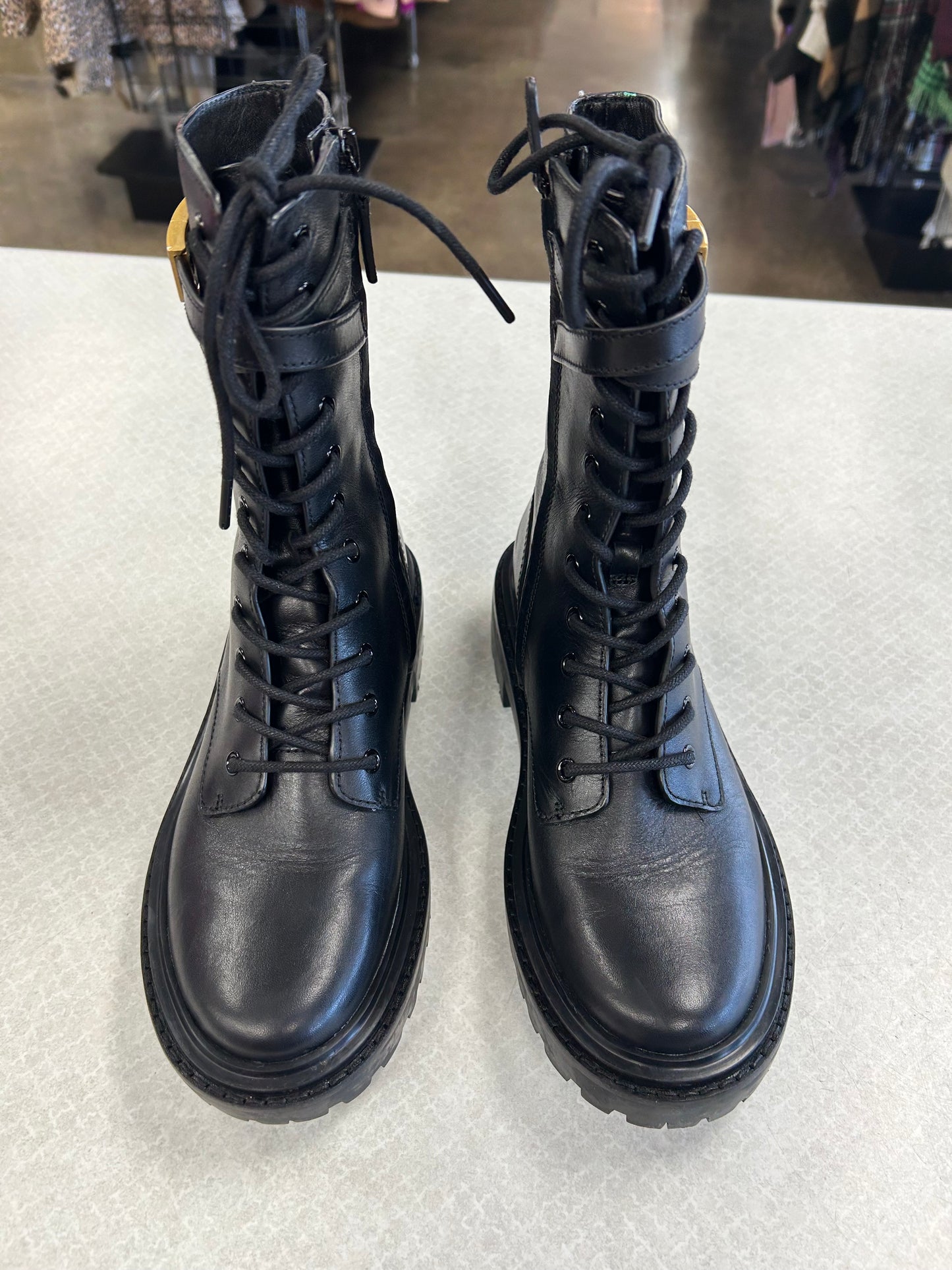 Boots Designer By Tory Burch In Black, Size:8