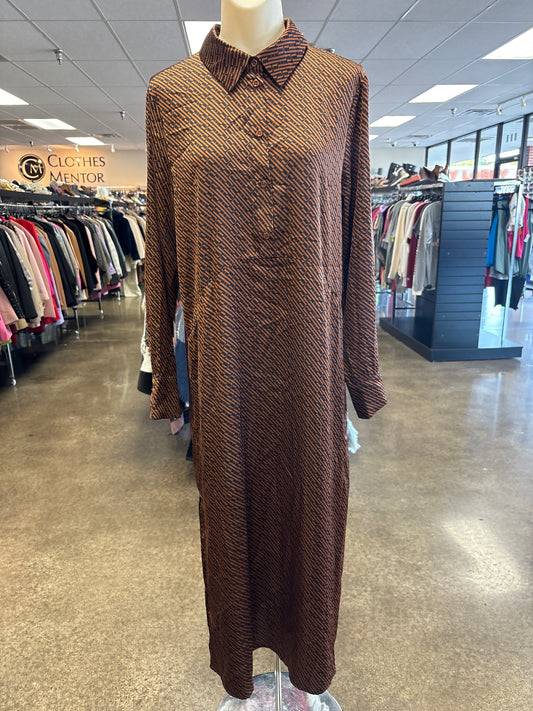 Dress Casual Maxi By Clothes Mentor In Black & Tan, Size:M