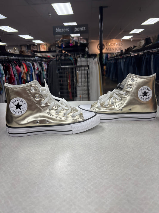 Shoes Sneakers By Converse In Gold, Size:8