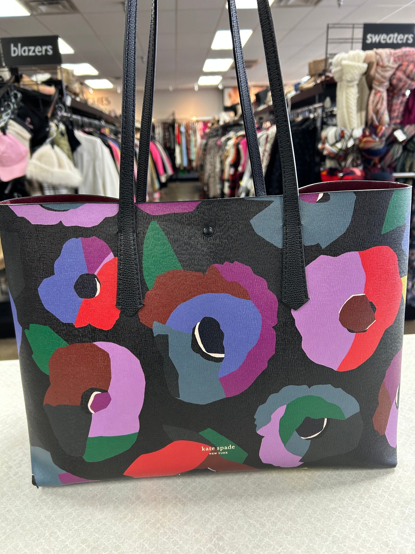 Tote Designer By Kate Spade In Floral Print, Size:Medium