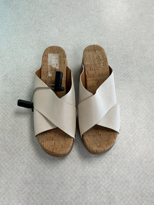 Sandals Heels Block By Kork Ease In Cream, Size:9