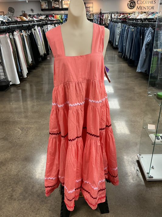 Dress Casual Maxi By Anthropologie In Coral, Size:L