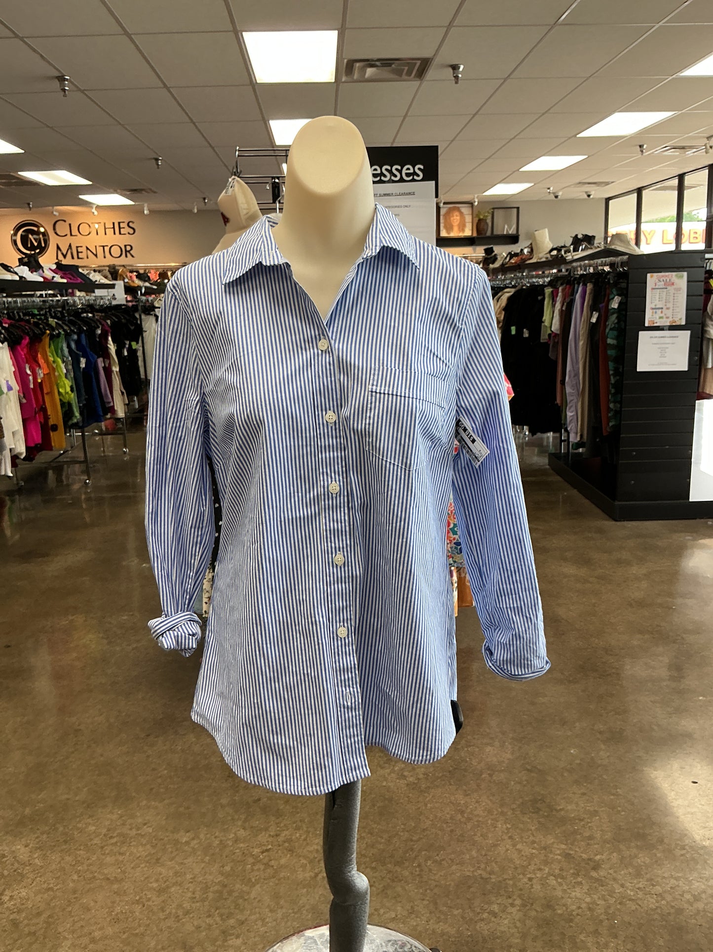 Top Ls By J. Crew In Blue, Size:S