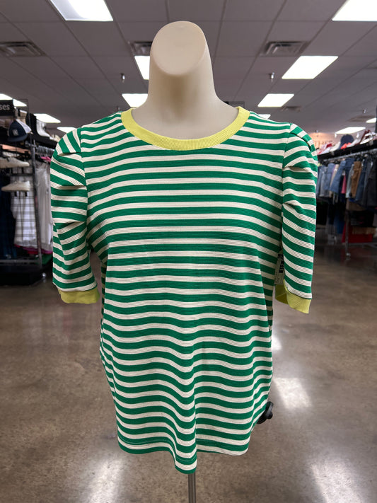 Top Ss By Entro In Green & White, Size:M