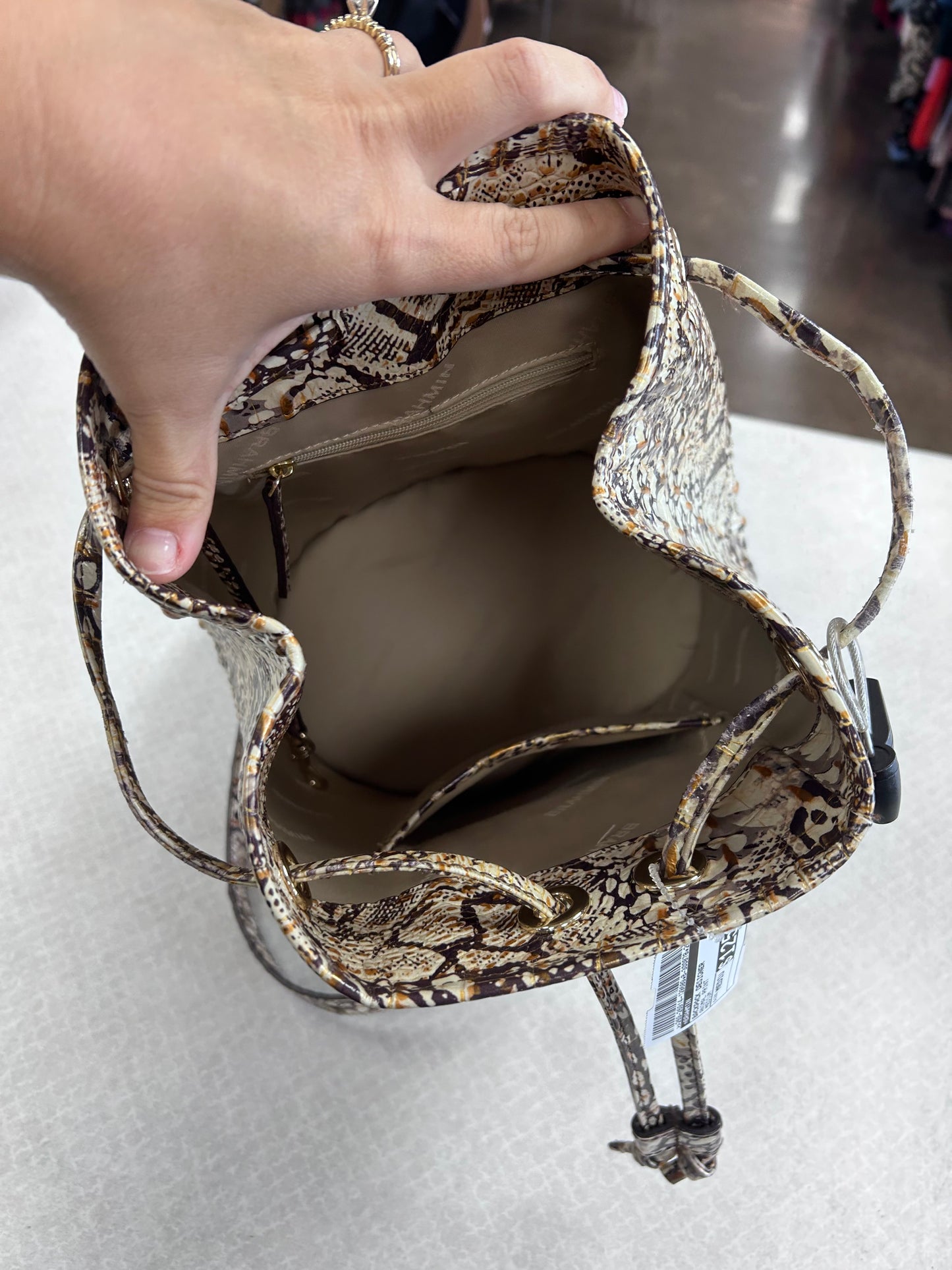 Backpack Designer By Brahmin In Animal Print, Size:Medium