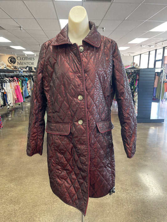Coat Puffer & Quilted By Chicos In Red, Size:M