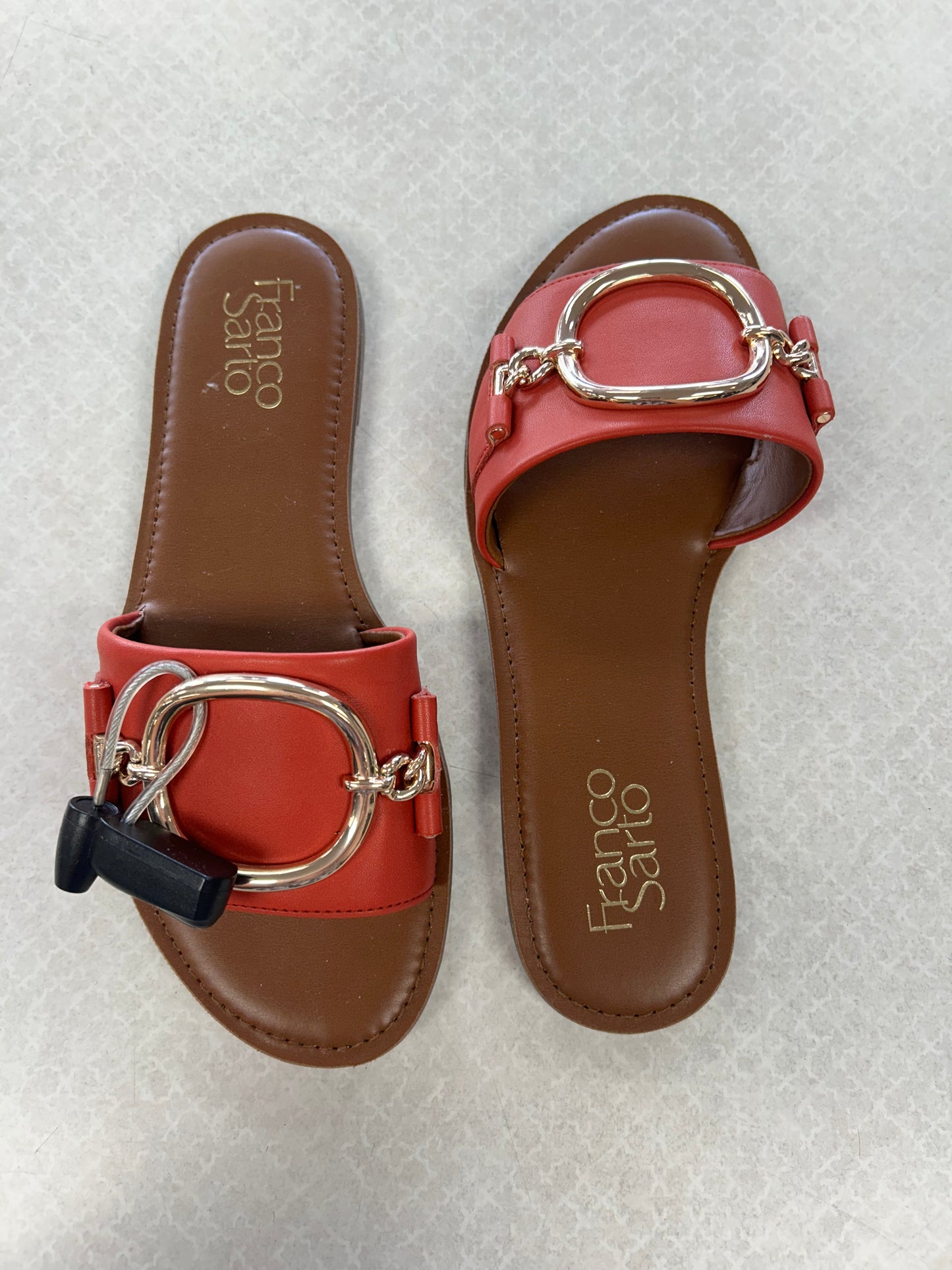 Sandals Flats By Franco Sarto In Red, Size:7