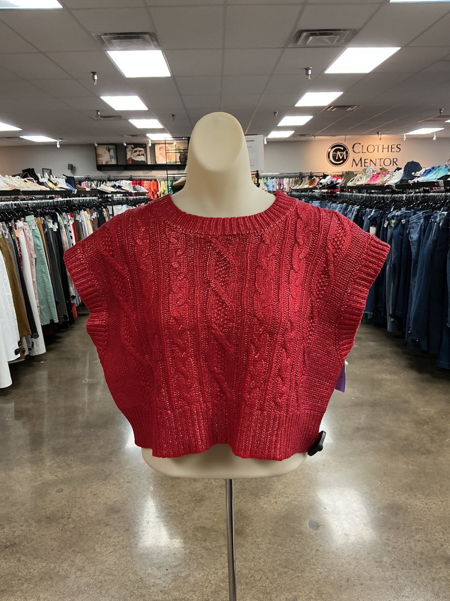 Sweater Ss By Day + Moon In Red, Size:S