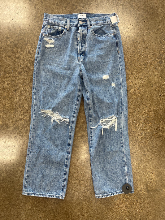 Jeans Straight By Pistola In Blue Denim, Size:8
