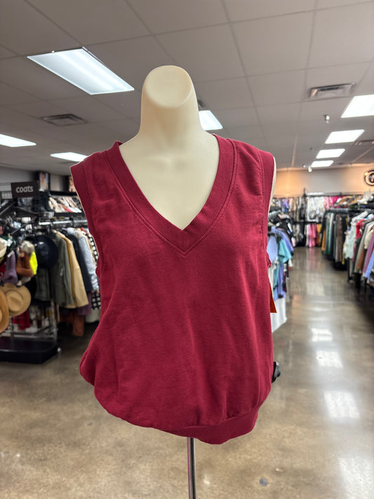 Top Sleeveless By T.La In Red, Size:M