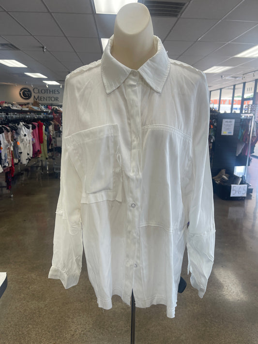 Top Ls By Clothes Mentor In White, Size:S