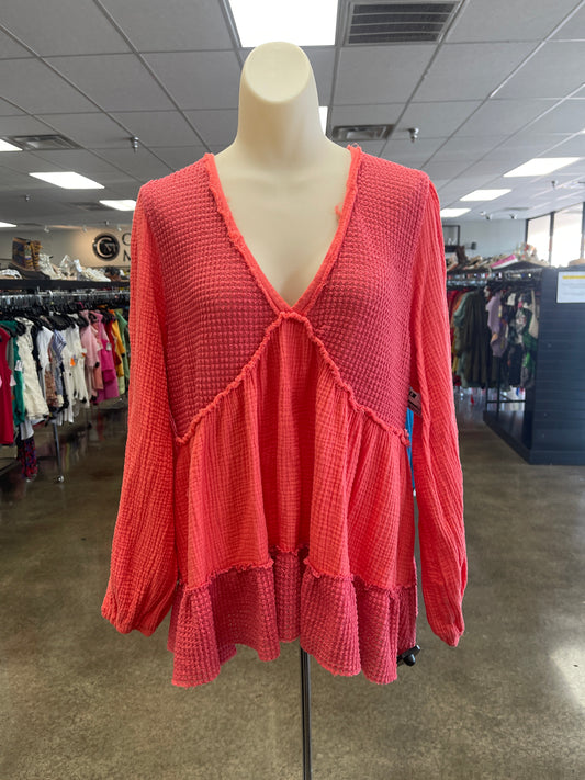 Top Ls By Bibi In Red, Size:L