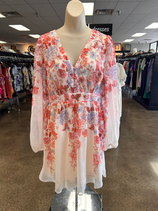 Dress Casual Short By Petal & Pup In Floral Print, Size:L