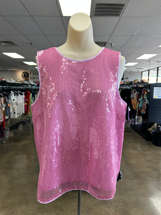Top Sleeveless By J. Crew In Pink, Size:L