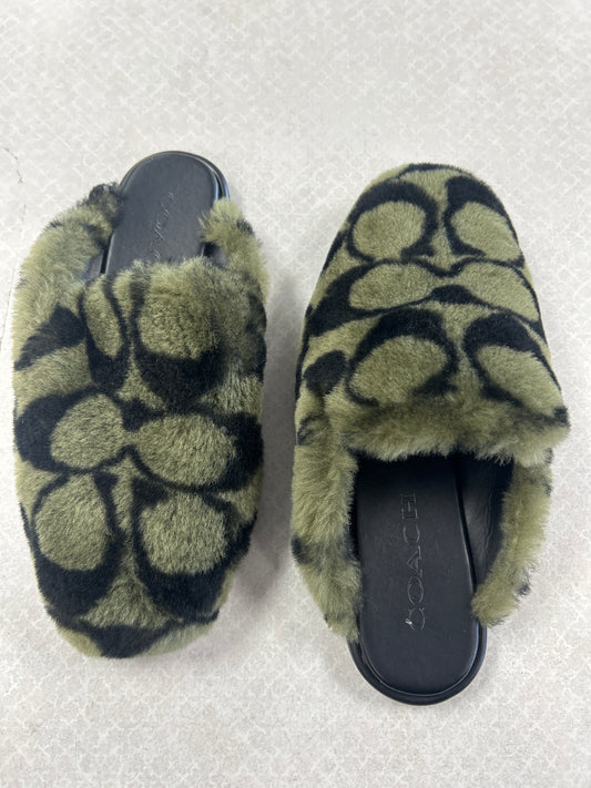 Shoes Designer By Coach In Black & Green, Size:5
