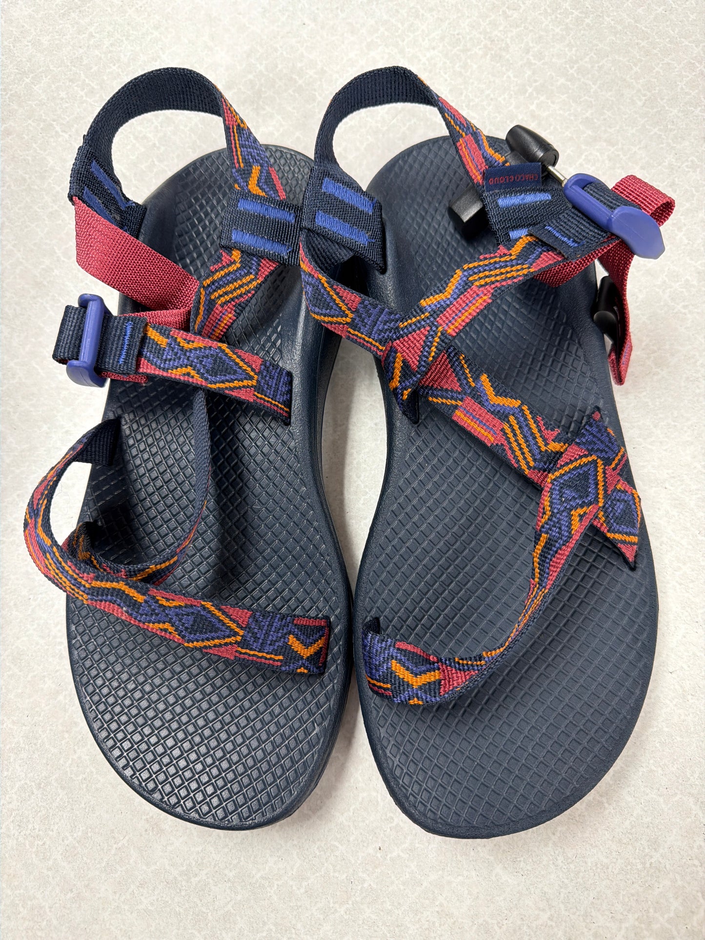 Sandals Flats By Chacos In Blue & Red, Size:9