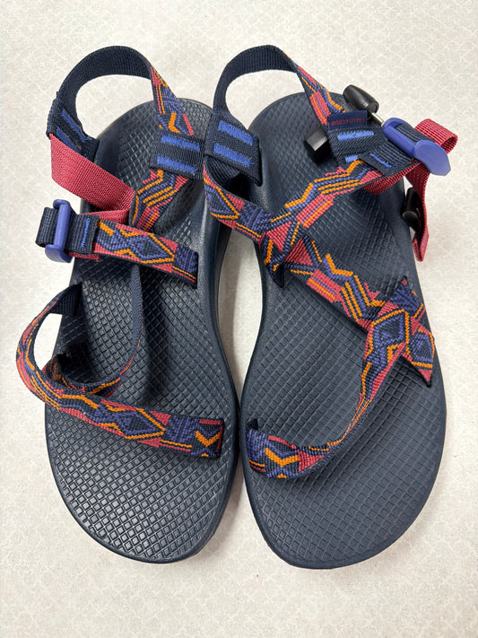 Sandals Flats By Chacos In Blue & Red, Size:9