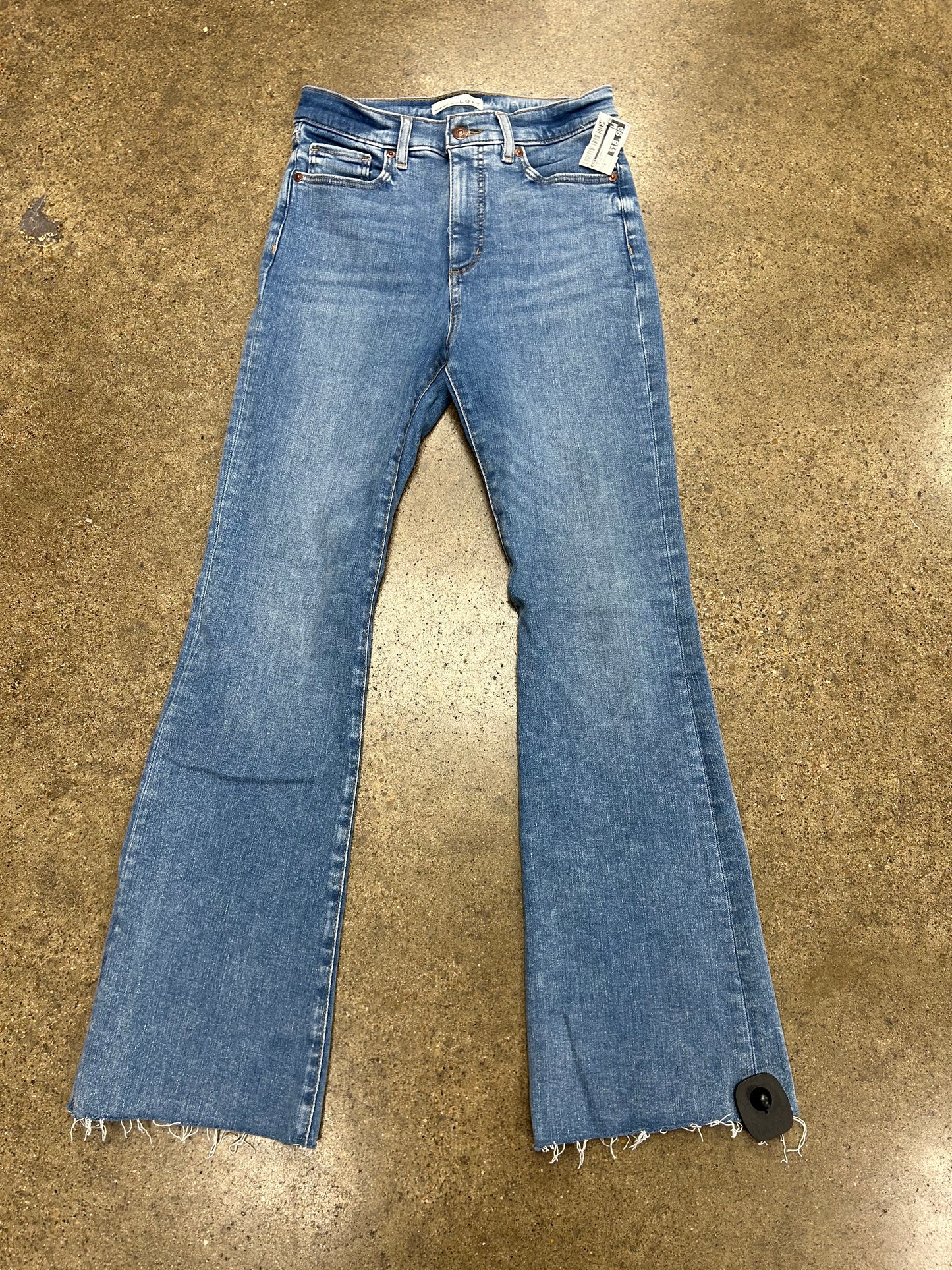 Jeans Flared By Loft In Blue Denim, Size:4