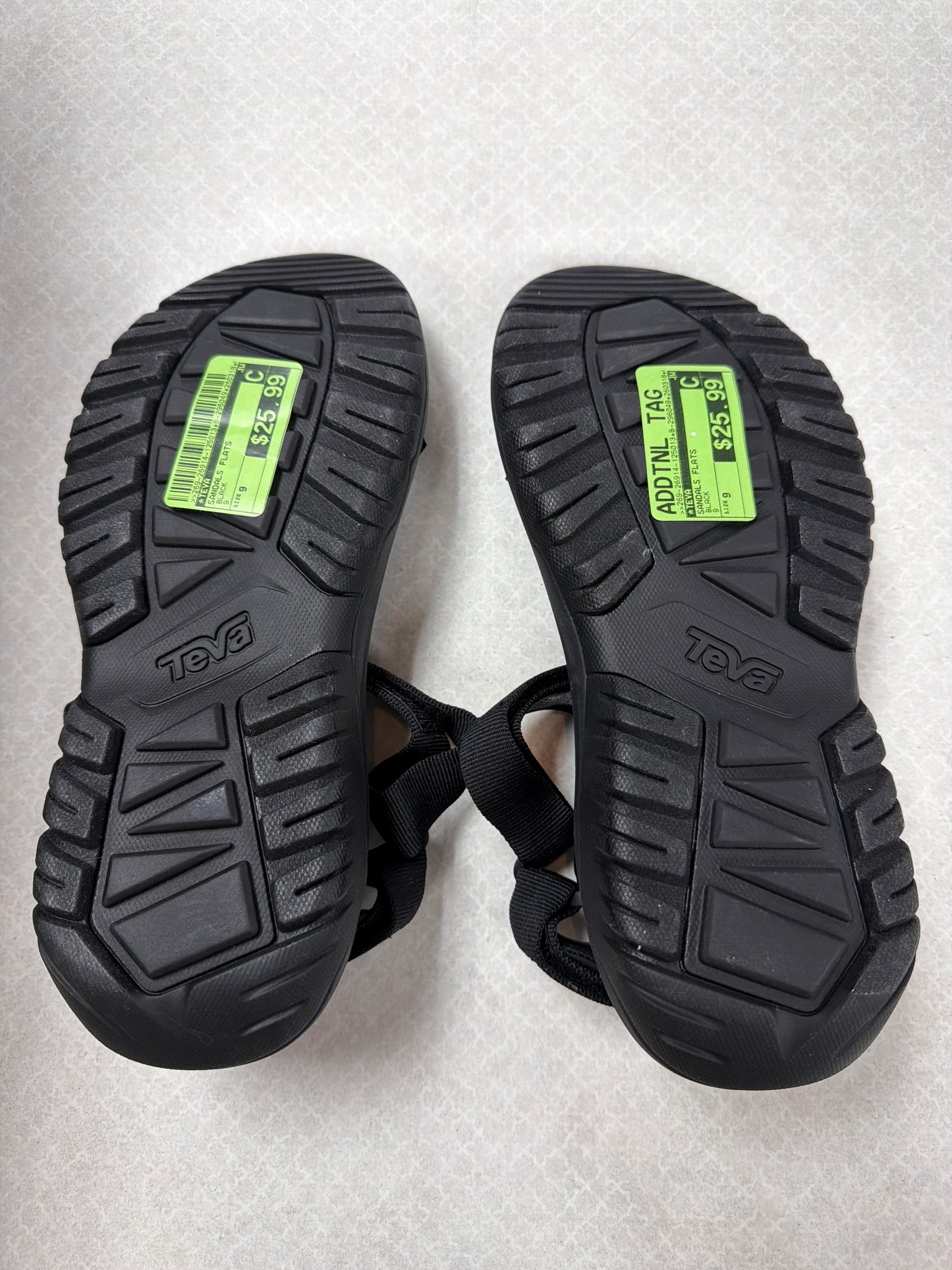 Sandals Flats By Teva In Black, Size:9