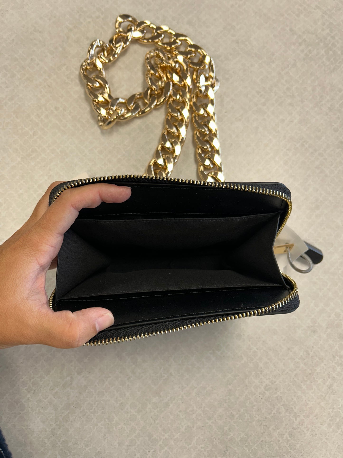 Crossbody By Anthropologie In Black & Gold, Size:Small