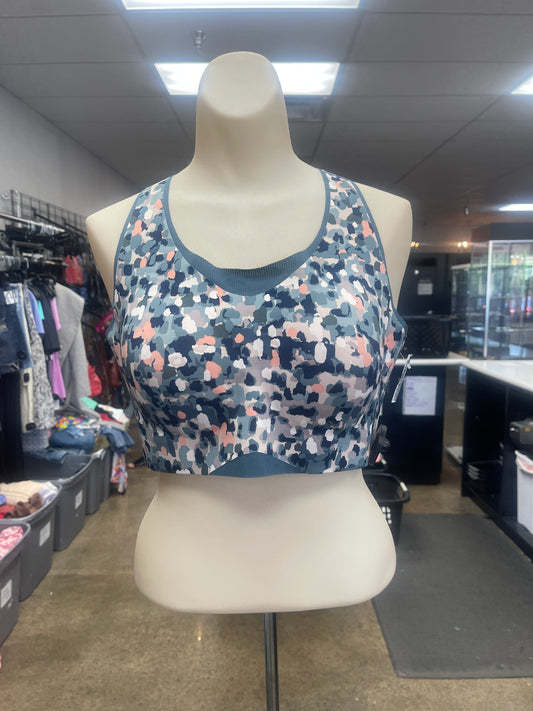 Athletic Bra By Soma In Green & Orange, Size:Xl