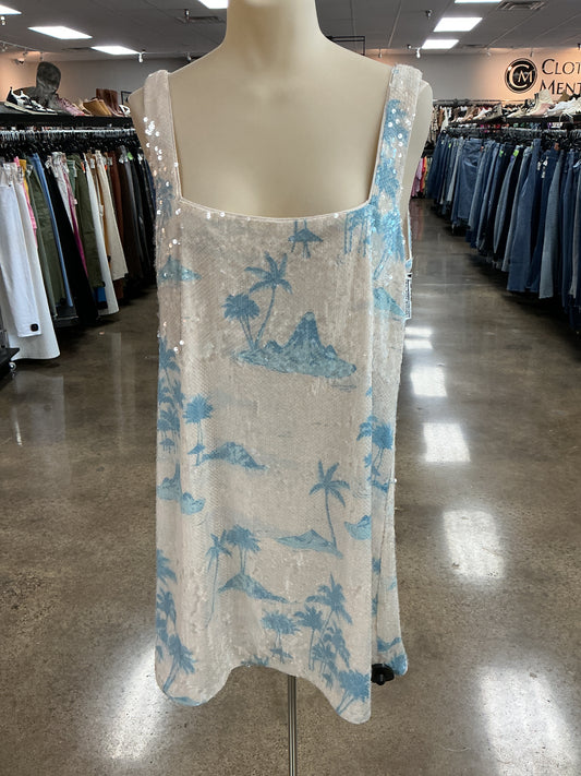 Dress Party Short By Gianni Bini In Blue & Tan, Size:10