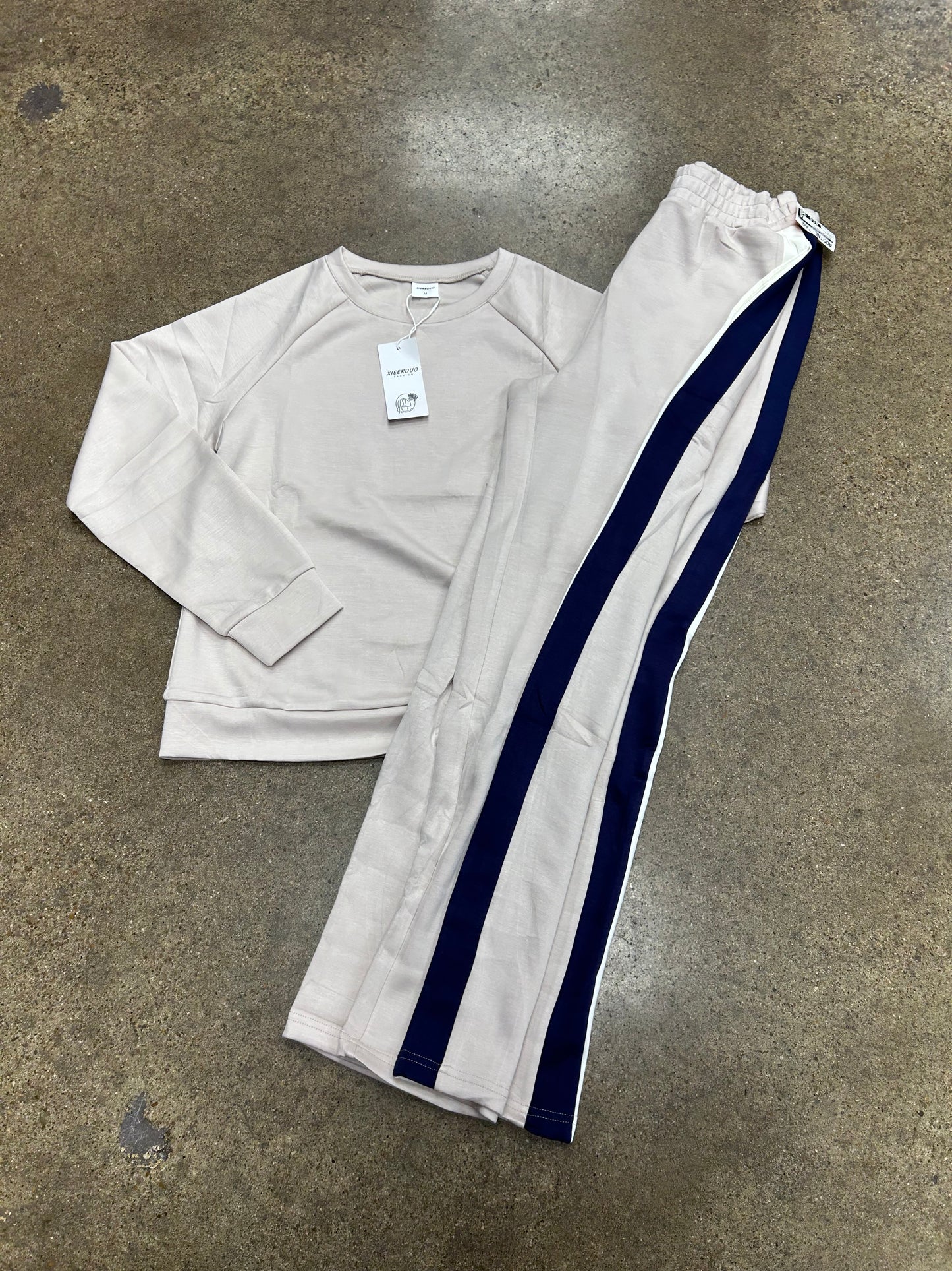 Lounge Set Pants By Clothes Mentor In Tan, Size:M