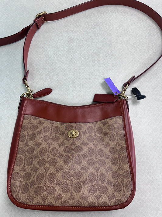 Crossbody Designer By Coach In Tan, Size:Medium